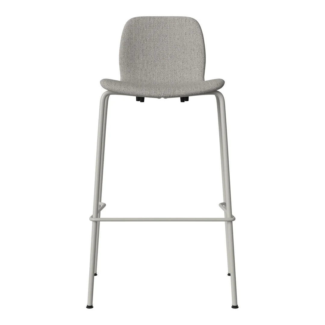 Seed Bar Chair - Upholstered - Steel Base, Grey Lacquered - Image 62