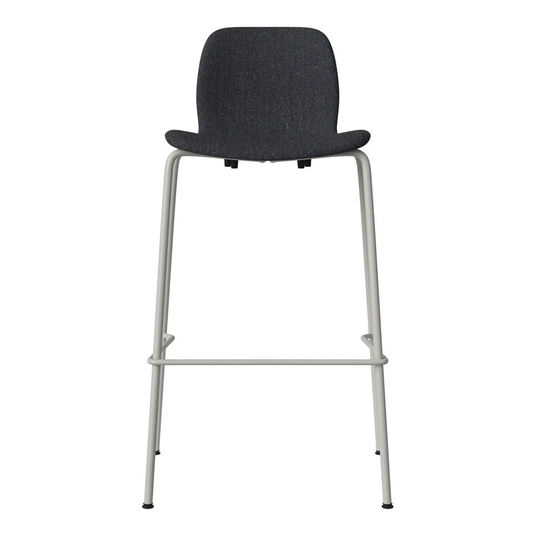 Seed Bar Chair - Upholstered - Steel Base, Grey Lacquered - Image 63