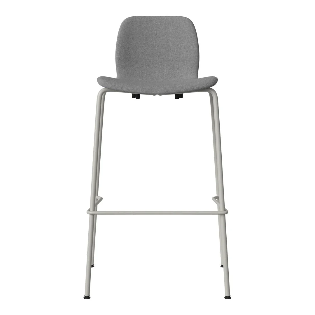 Seed Bar Chair - Upholstered - Steel Base, Grey Lacquered - Image 66