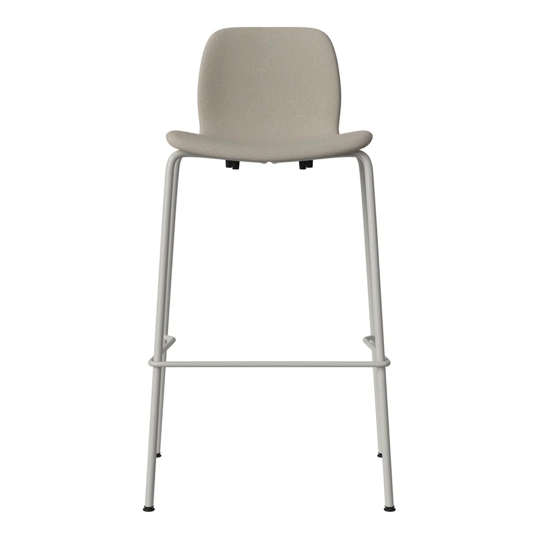 Seed Bar Chair - Upholstered - Steel Base, Grey Lacquered - Image 70