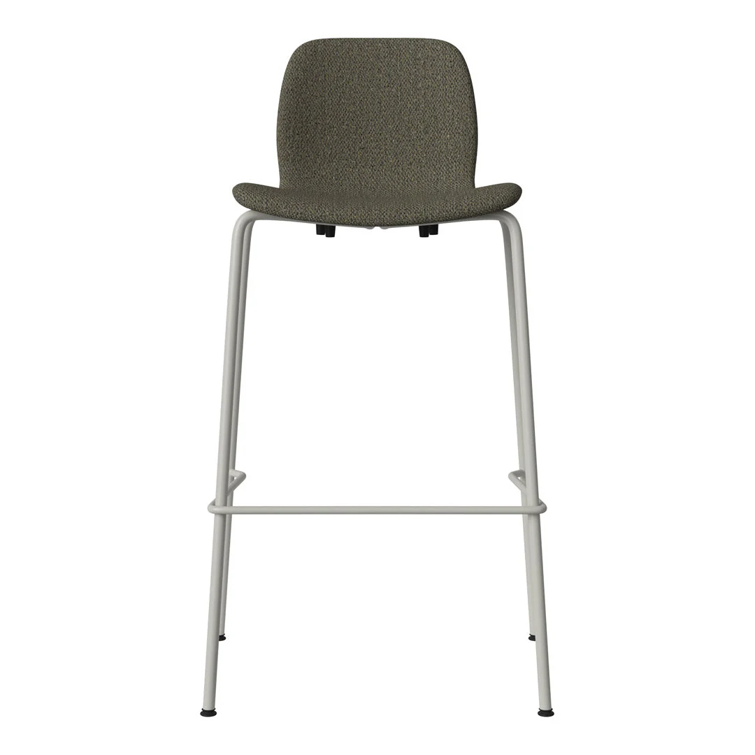 Seed Bar Chair - Upholstered - Steel Base, Grey Lacquered - Image 71