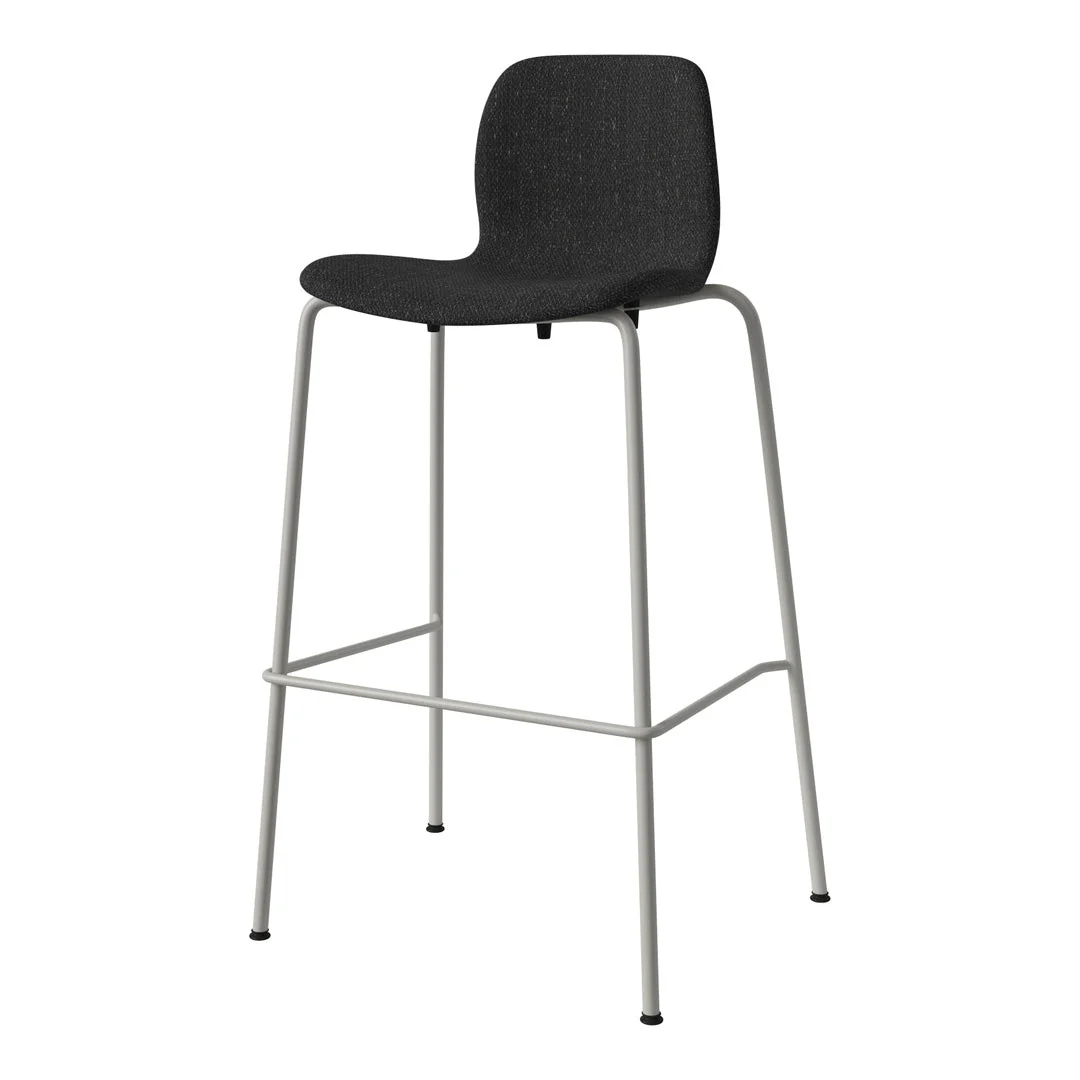 Seed Bar Chair - Upholstered - Steel Base, Grey Lacquered - Image 75