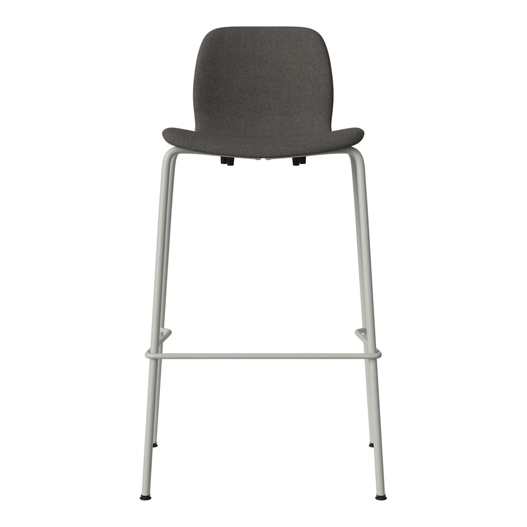Seed Bar Chair - Upholstered - Steel Base, Grey Lacquered - Image 76