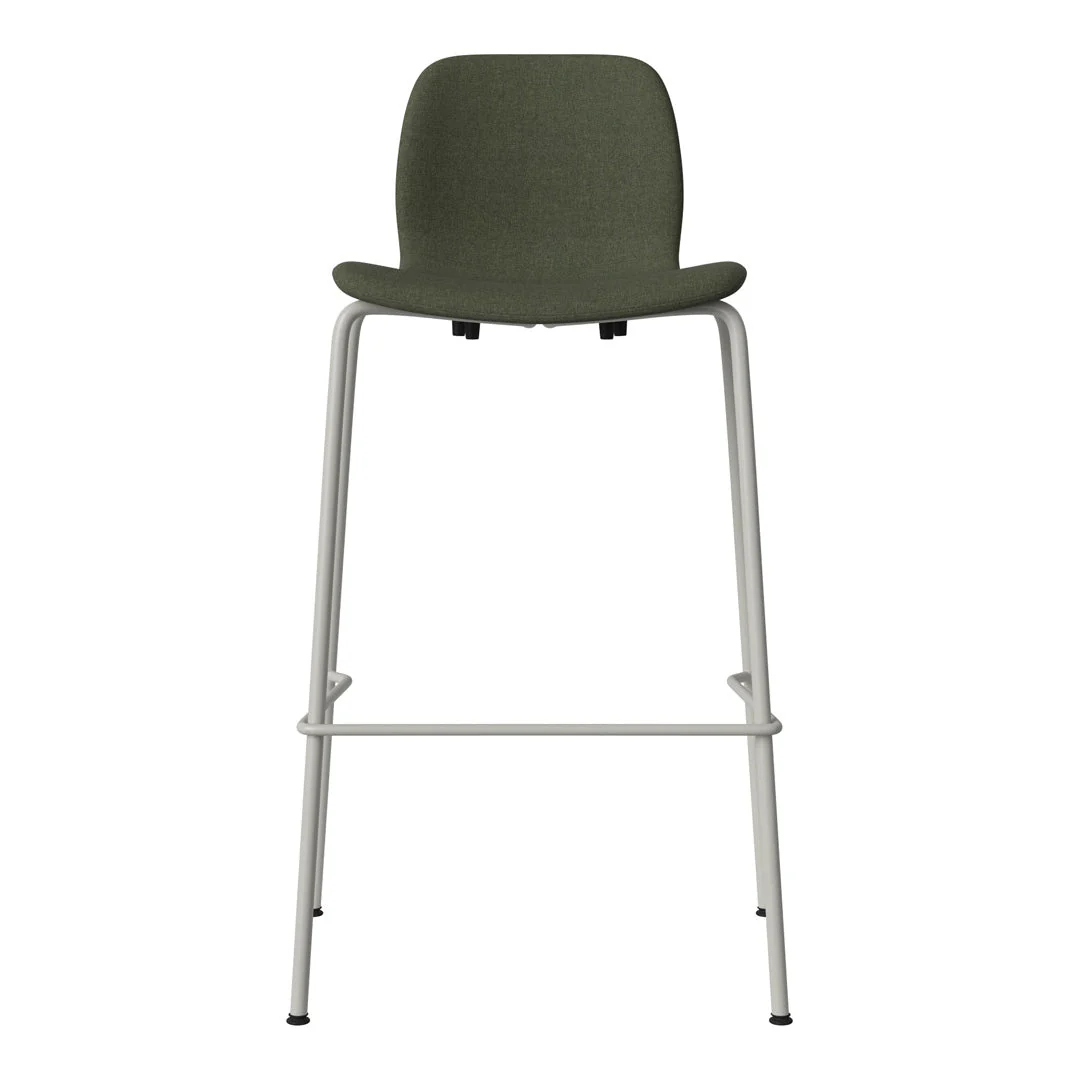 Seed Bar Chair - Upholstered - Steel Base, Grey Lacquered - Image 79