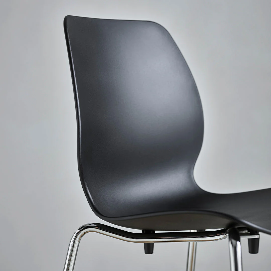 Seed Counter Chair - Upholstered - Chrome Base - Image 12