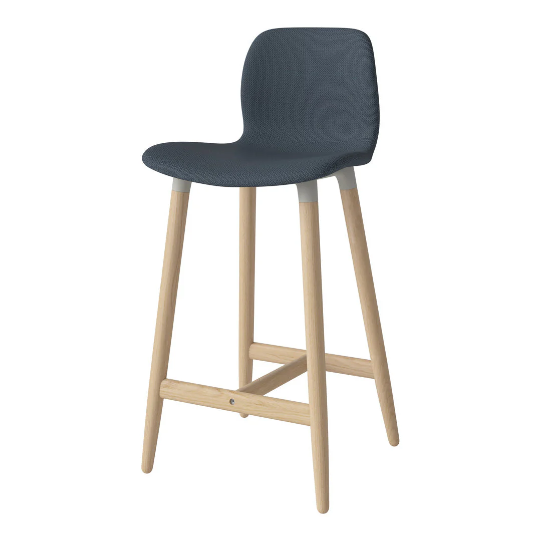 Seed Counter Chair - Upholstered - Oiled Oak Base, White Pigmented - Image 10