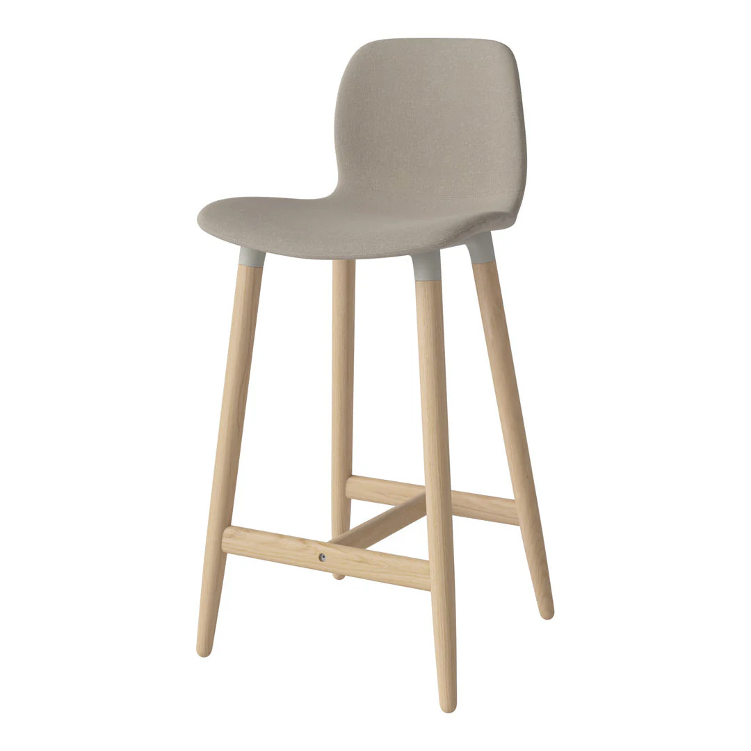 Seed Counter Chair - Upholstered - Oiled Oak Base, White Pigmented - Image 25