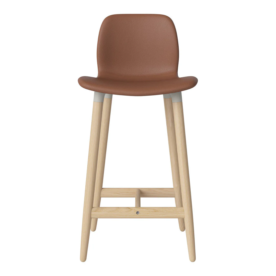 Seed Counter Chair - Upholstered - Oiled Oak Base, White Pigmented - Image 45