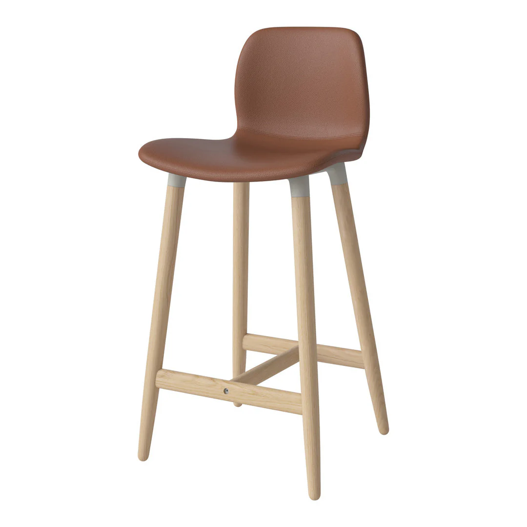 Seed Counter Chair - Upholstered - Oiled Oak Base, White Pigmented - Image 46