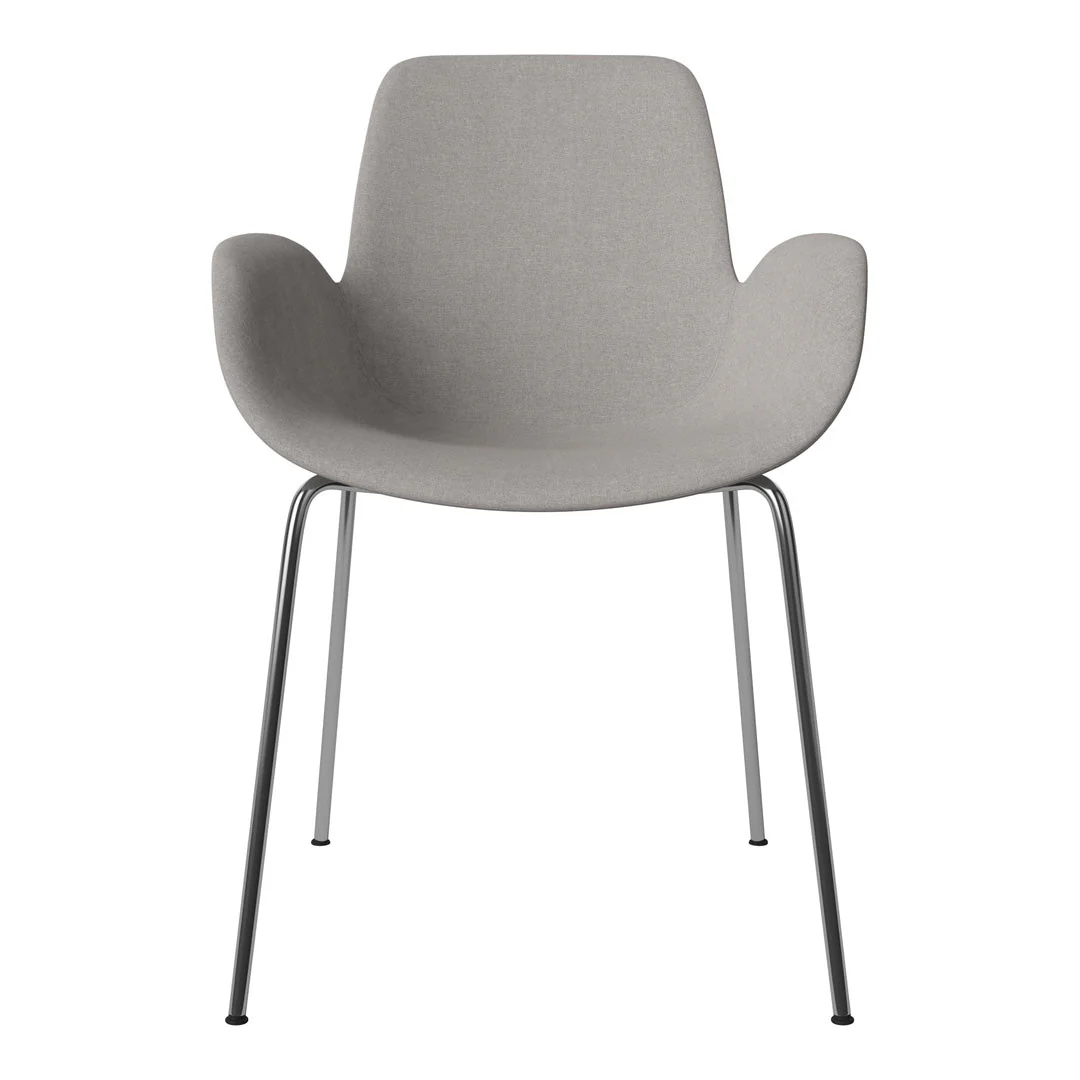 Seed Dining Armchair - Upholstered - Chrome Base - Image 36
