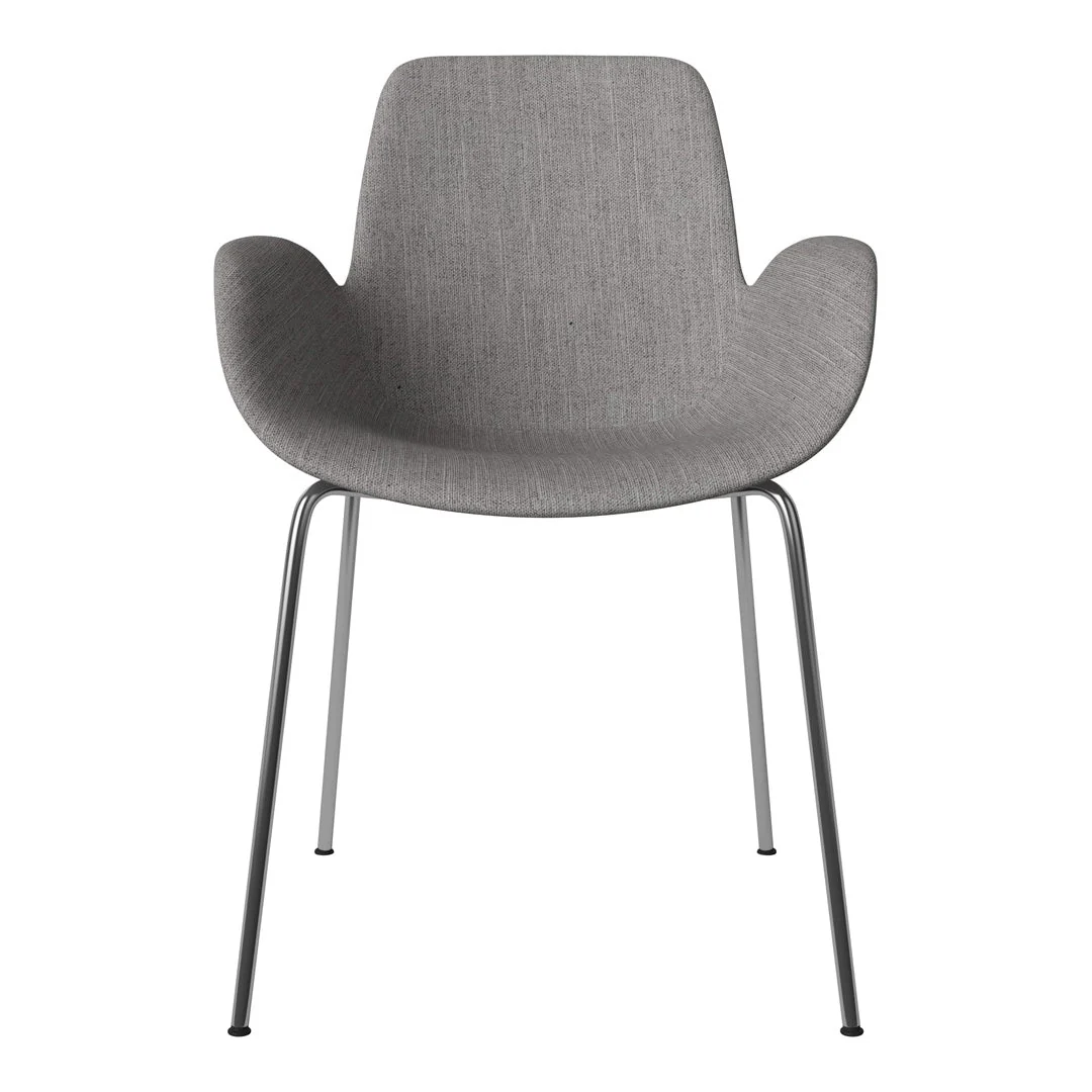 Seed Dining Armchair - Upholstered - Chrome Base - Image 54