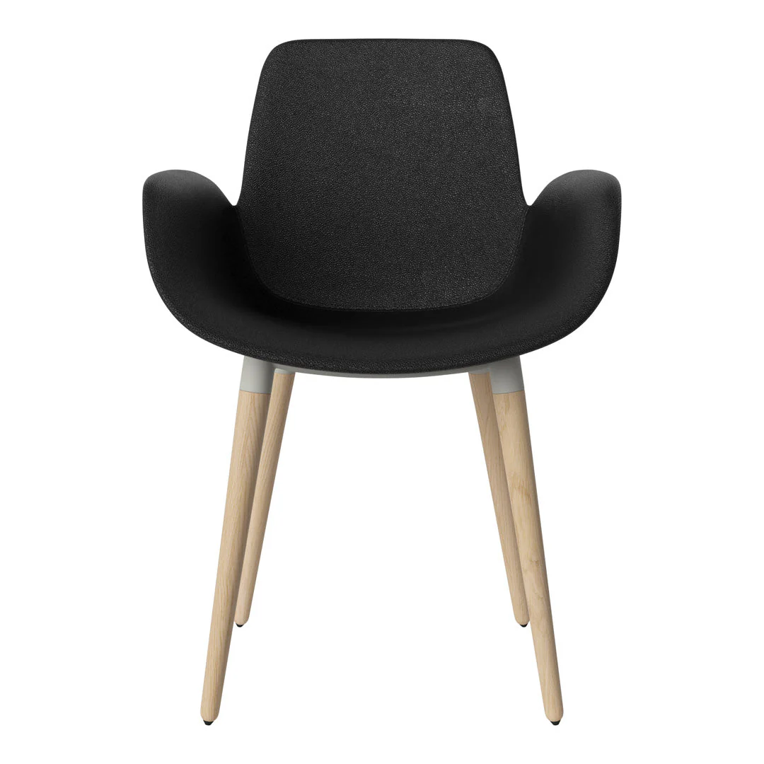 Seed Dining Armchair - Upholstered - Oiled Oak Base, White Pigmented - Image 57