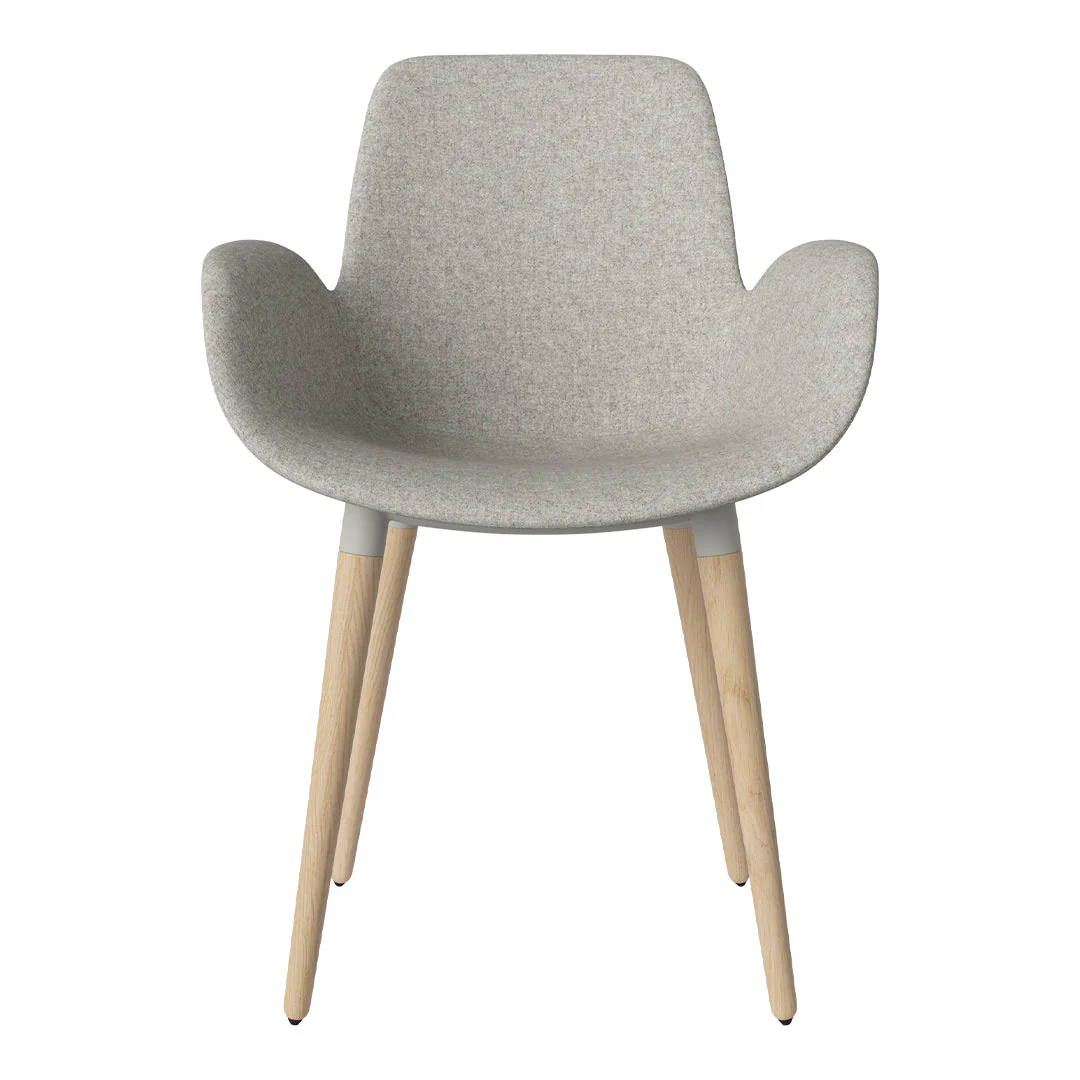 Seed Dining Armchair - Upholstered - Oiled Oak Base, White Pigmented - Image 76