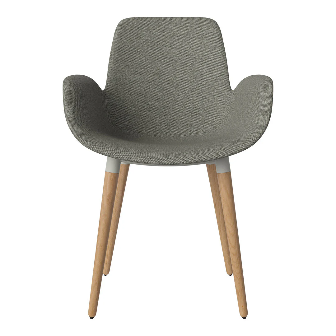 Seed Dining Armchair - Upholstered - Oiled Oak Base - Image 17