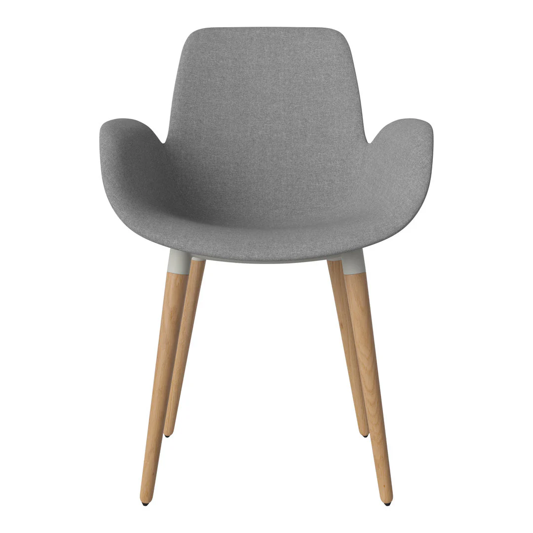 Seed Dining Armchair - Upholstered - Oiled Oak Base - Image 25