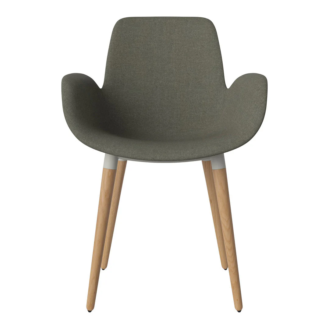 Seed Dining Armchair - Upholstered - Oiled Oak Base - Image 27