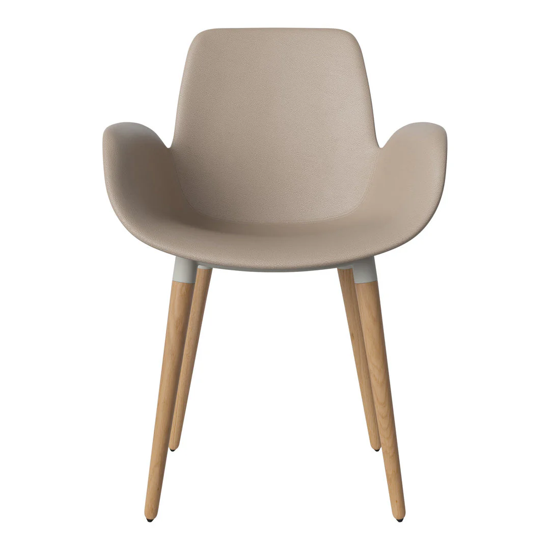 Seed Dining Armchair - Upholstered - Oiled Oak Base - Image 55