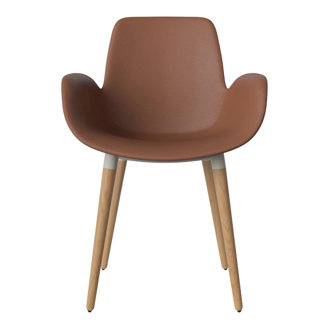 Seed Dining Armchair - Upholstered - Oiled Oak Base - Image 8
