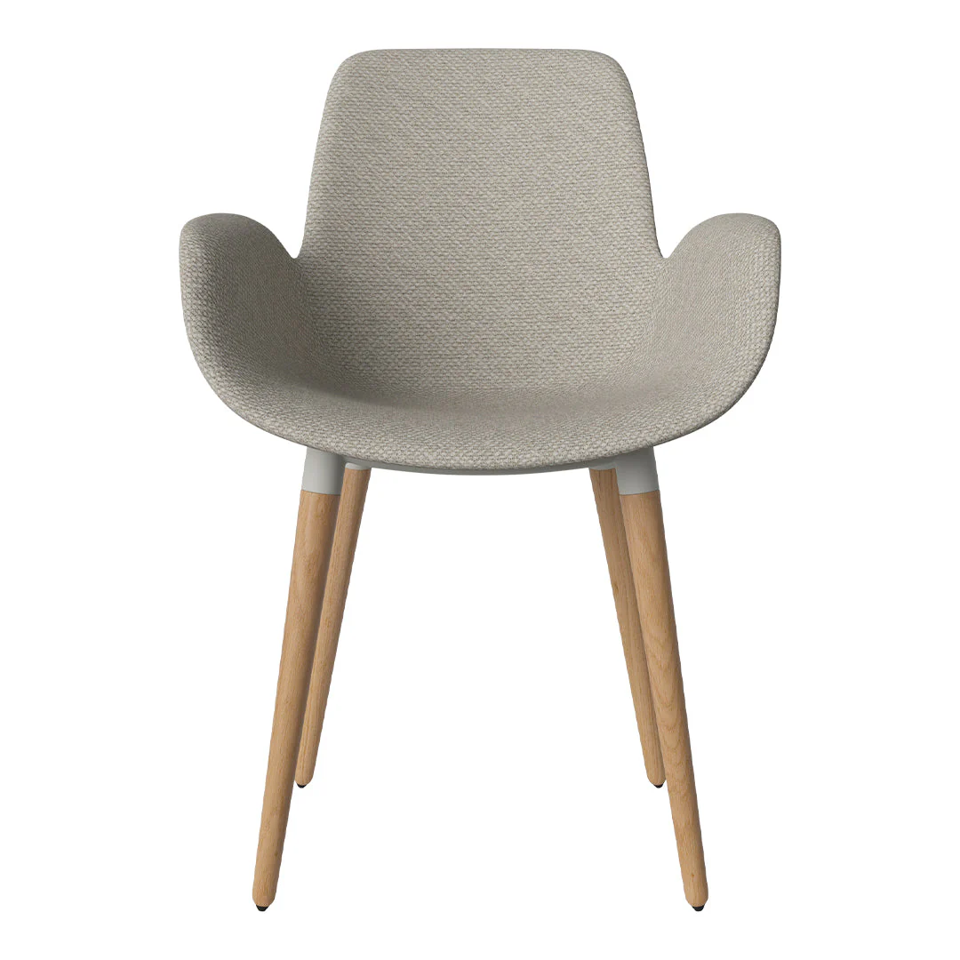 Seed Dining Armchair - Upholstered - Oiled Oak Base - Image 82