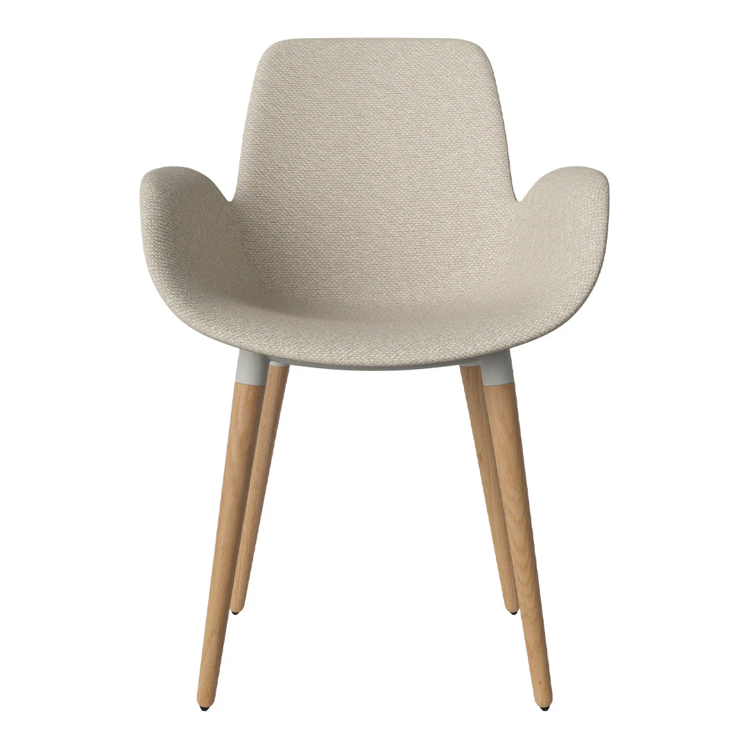 Seed Dining Armchair - Upholstered - Oiled Oak Base - Image 85