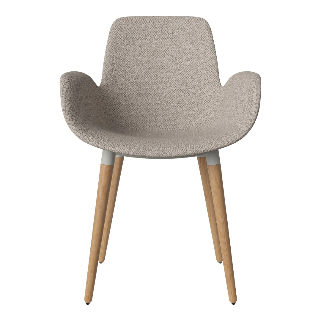 Seed Dining Armchair - Upholstered - Oiled Oak Base - Image 91