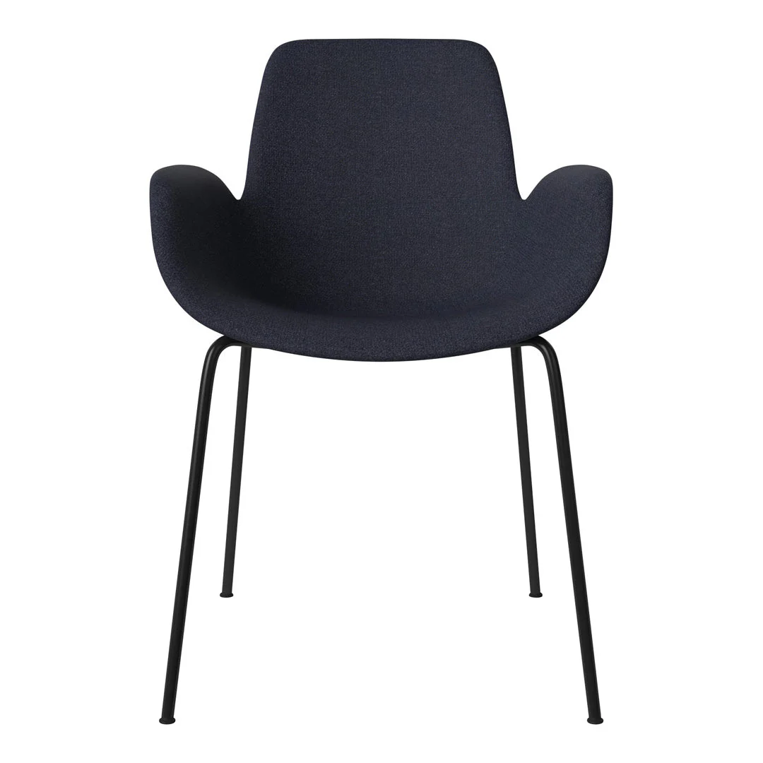 Seed Dining Armchair - Upholstered -  Steel Base, Black Lacquered - Image 64
