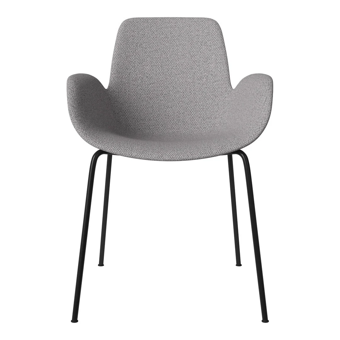 Seed Dining Armchair - Upholstered -  Steel Base, Black Lacquered - Image 71