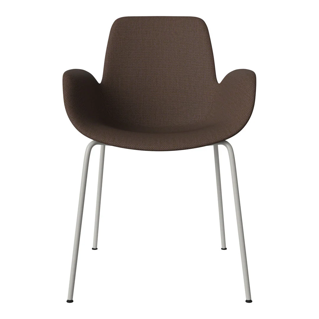 Seed Dining Armchair - Upholstered - Steel Base, Grey Lacquered - Image 37