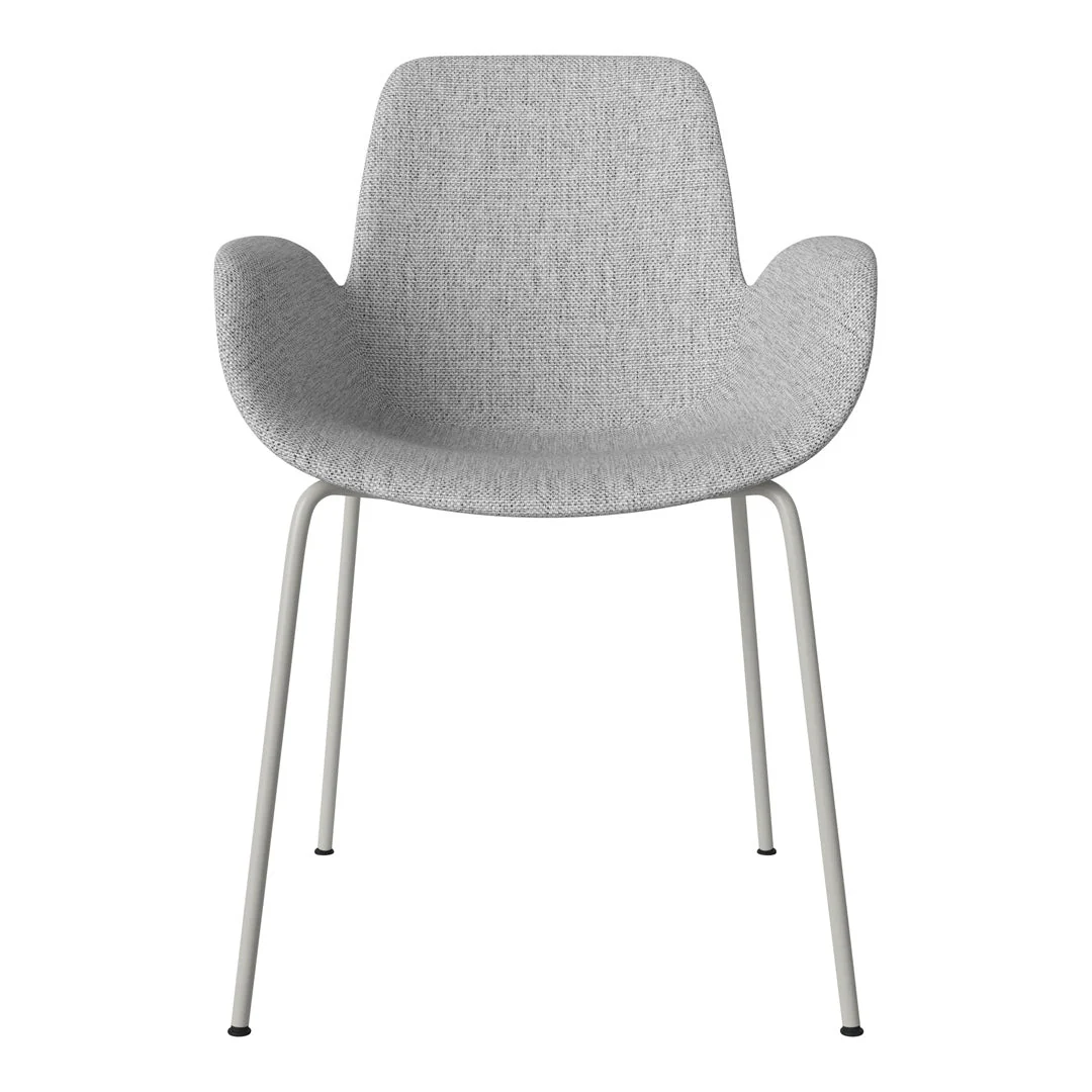 Seed Dining Armchair - Upholstered - Steel Base, Grey Lacquered - Image 46