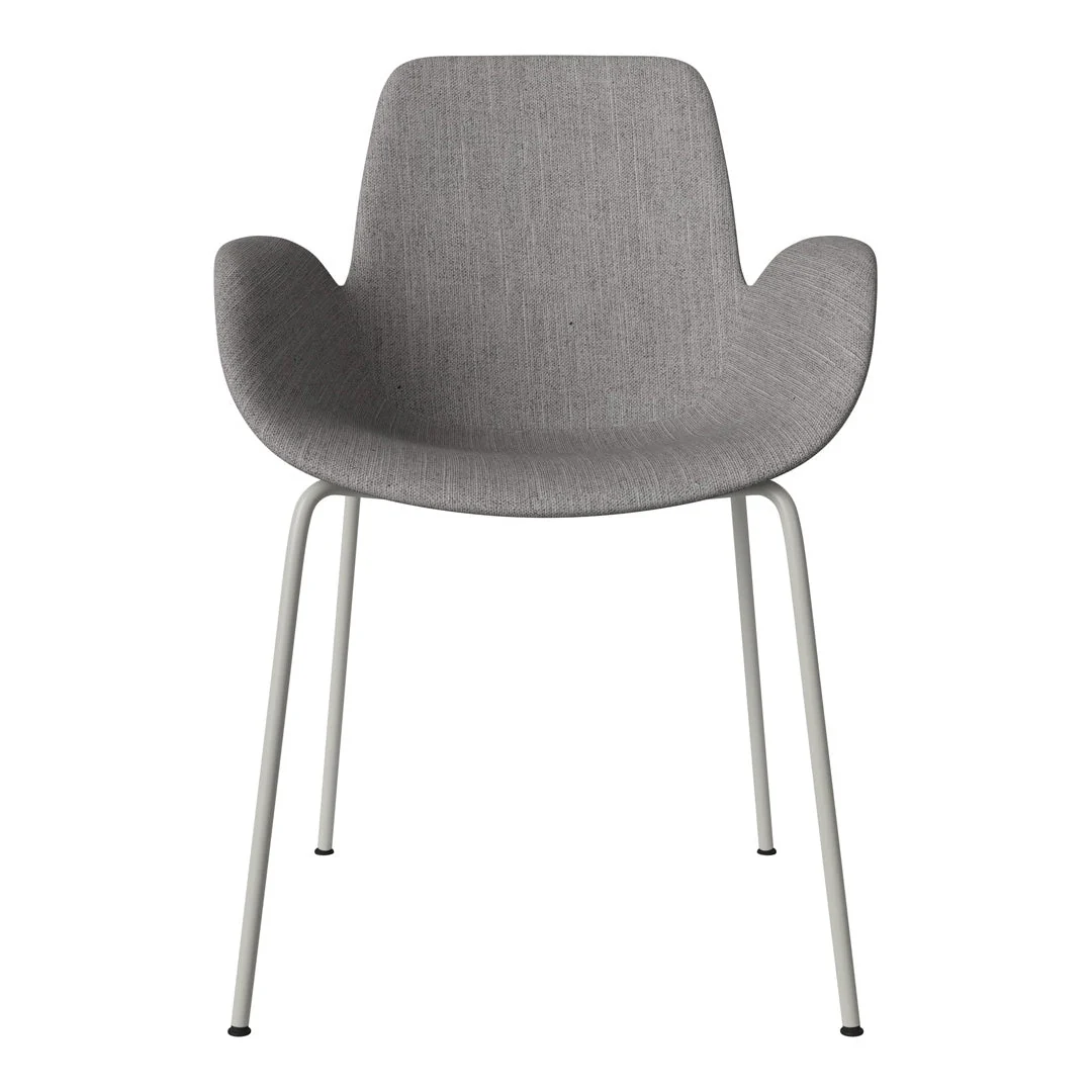 Seed Dining Armchair - Upholstered - Steel Base, Grey Lacquered - Image 52