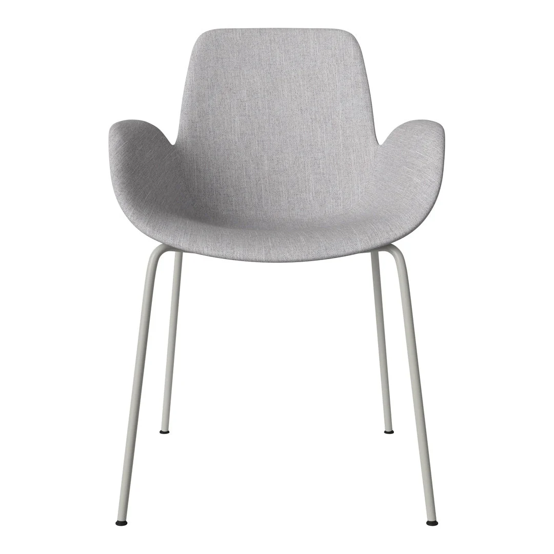 Seed Dining Armchair - Upholstered - Steel Base, Grey Lacquered - Image 53