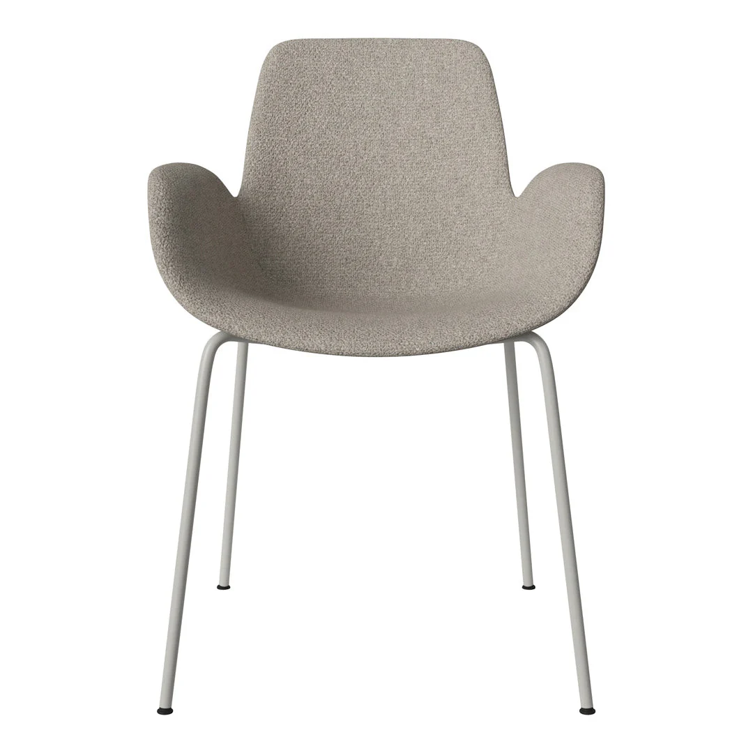 Seed Dining Armchair - Upholstered - Steel Base, Grey Lacquered - Image 58