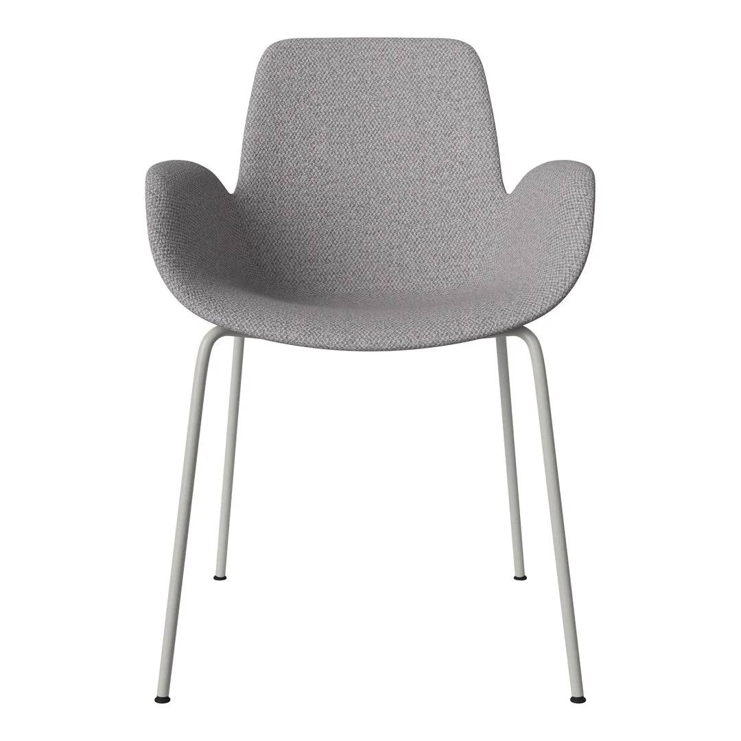Seed Dining Armchair - Upholstered - Steel Base, Grey Lacquered - Image 63