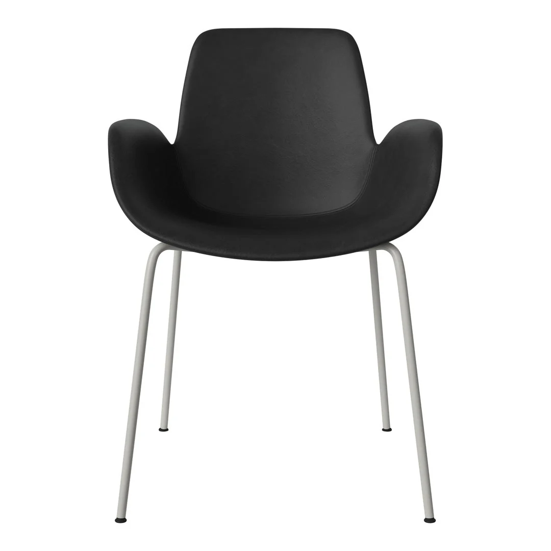 Seed Dining Armchair - Upholstered - Steel Base, Grey Lacquered - Image 65