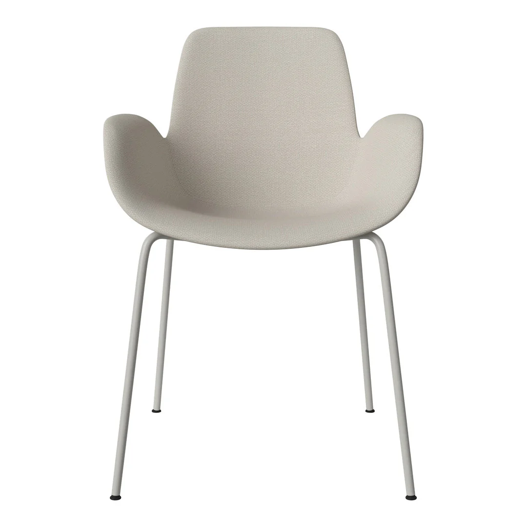 Seed Dining Armchair - Upholstered - Steel Base, Grey Lacquered - Image 68