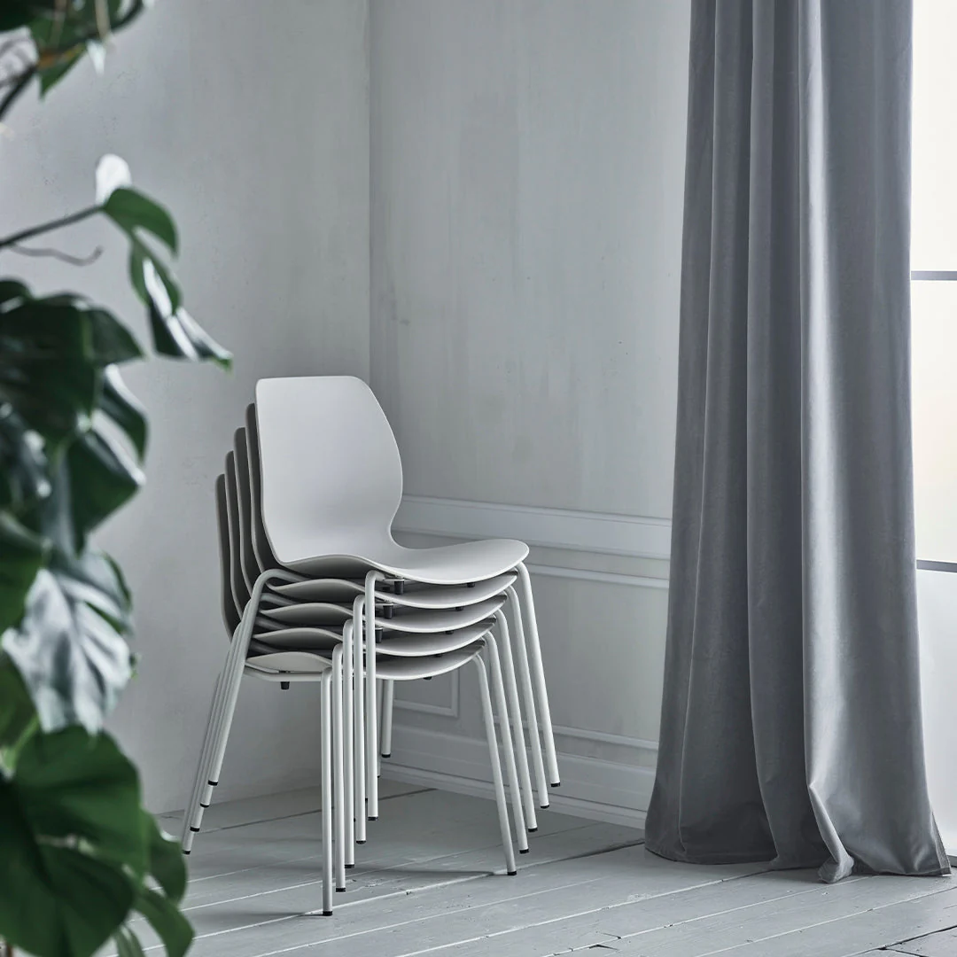 Seed Dining Chair - Upholstered - Chrome Base - Image 11