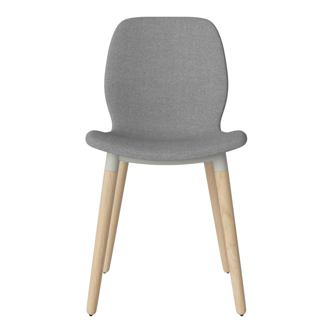 Seed Dining Chair - Upholstered -  Oiled Oak Base, White Pigmented - Image 30