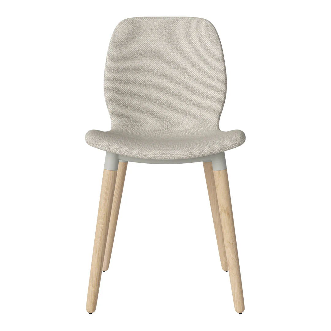 Seed Dining Chair - Upholstered -  Oiled Oak Base, White Pigmented - Image 81