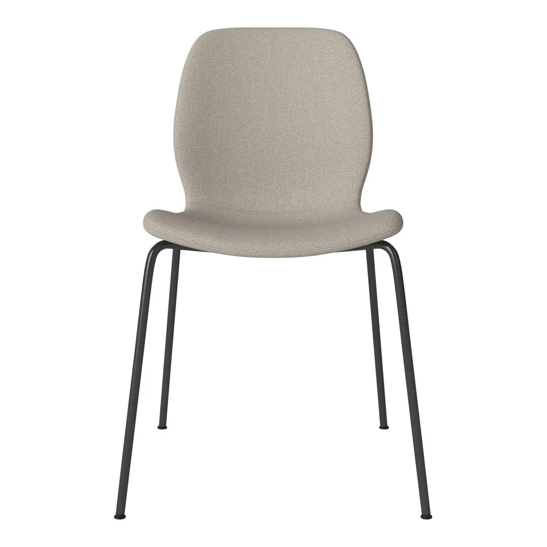 Seed Dining Chair - Upholstered -  Steel Base, Black Lacquered - Image 24