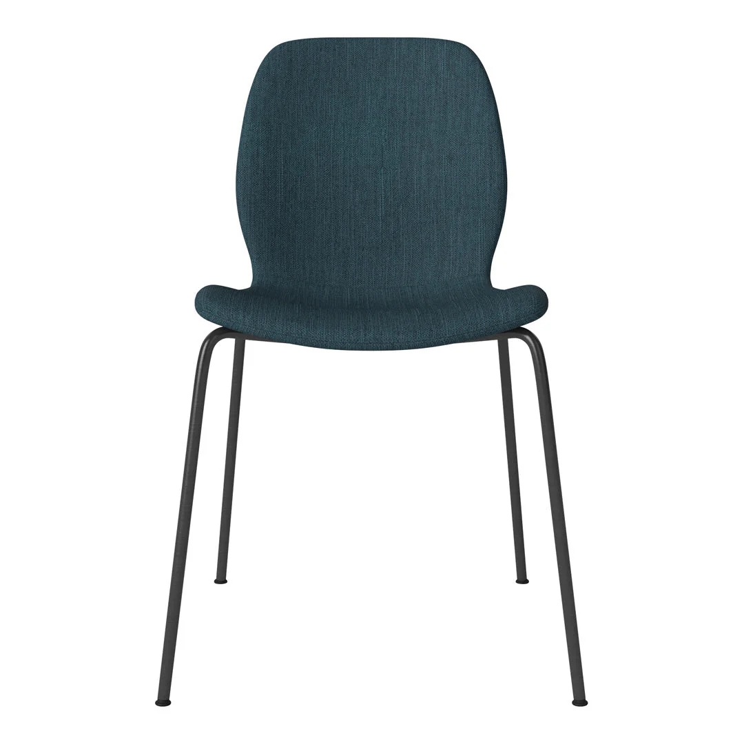 Seed Dining Chair - Upholstered -  Steel Base, Black Lacquered - Image 30