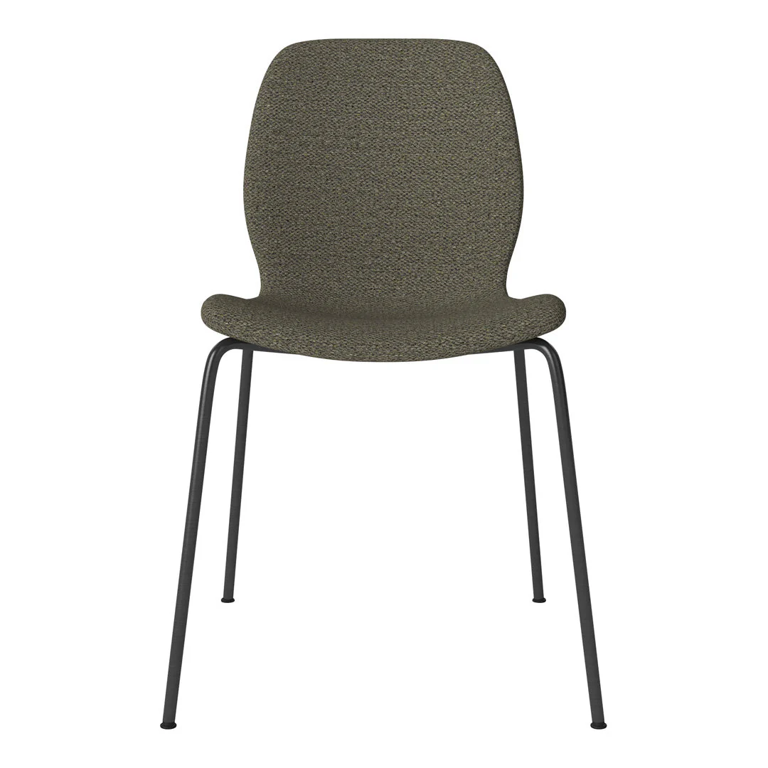 Seed Dining Chair - Upholstered -  Steel Base, Black Lacquered - Image 47