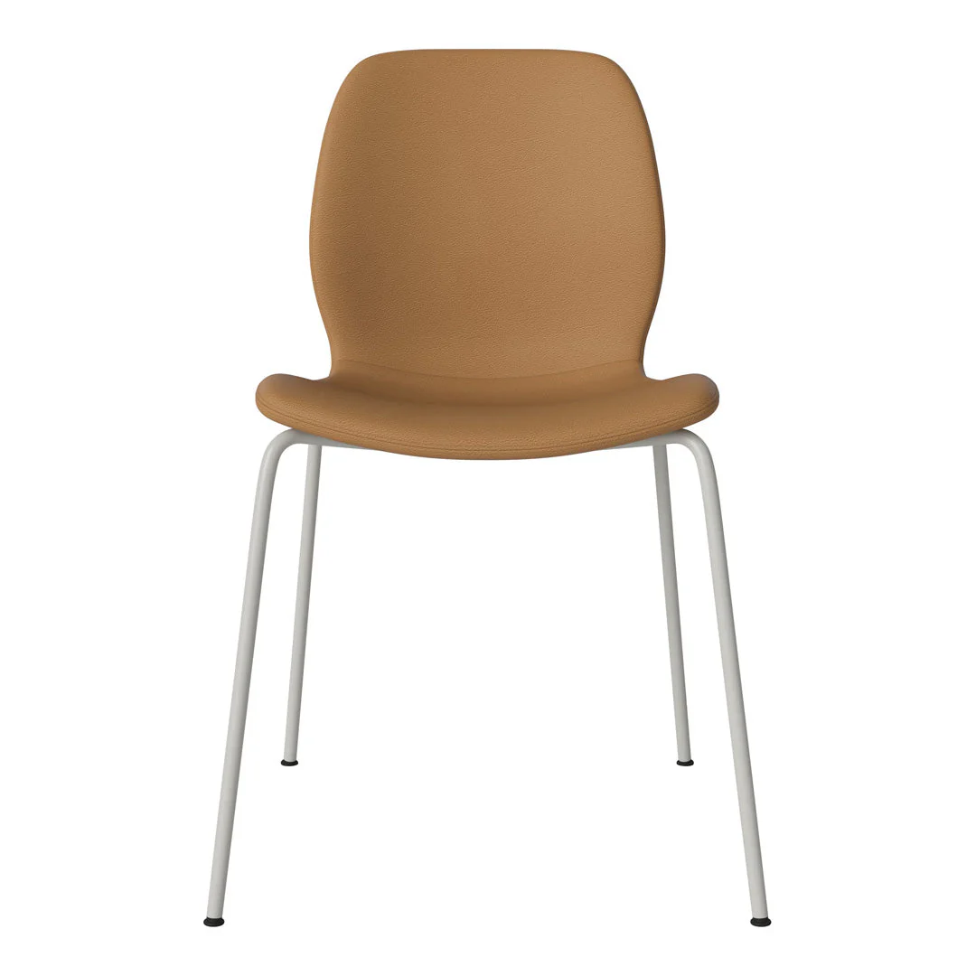 Seed Dining Chair - Upholstered -  Steel Base, Grey Lacquered - Image 14