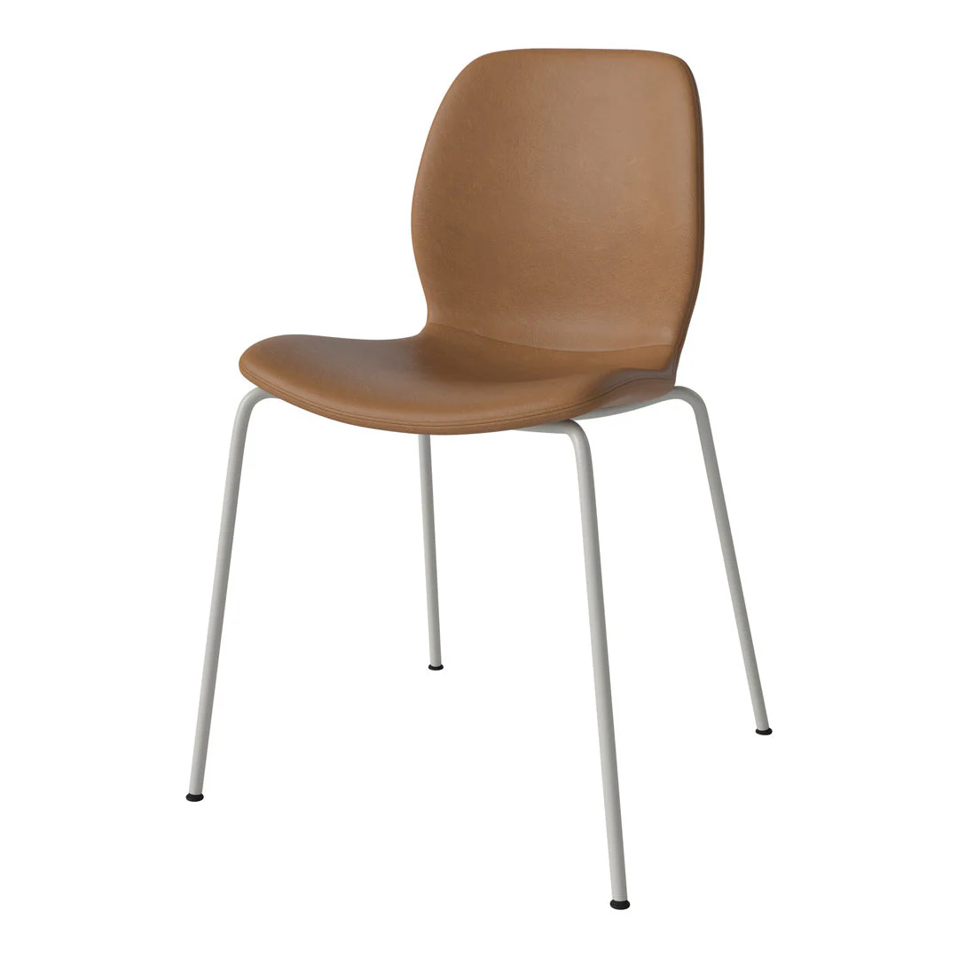 Seed Dining Chair - Upholstered -  Steel Base, Grey Lacquered - Image 15