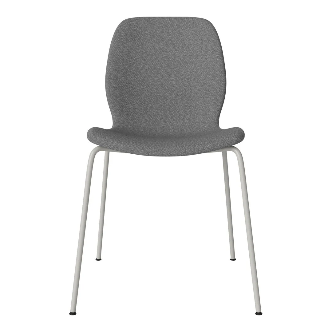 Seed Dining Chair - Upholstered -  Steel Base, Grey Lacquered - Image 21