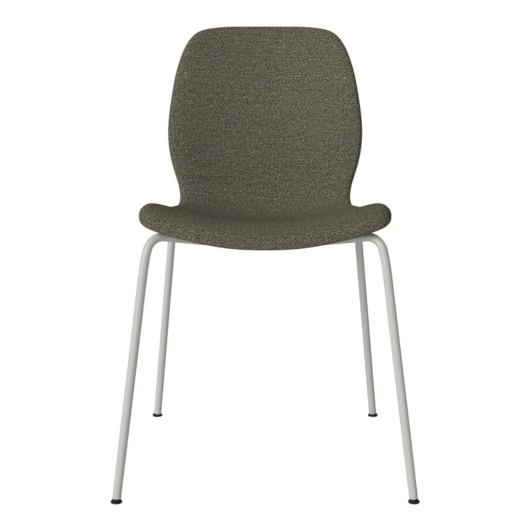 Seed Dining Chair - Upholstered -  Steel Base, Grey Lacquered - Image 24
