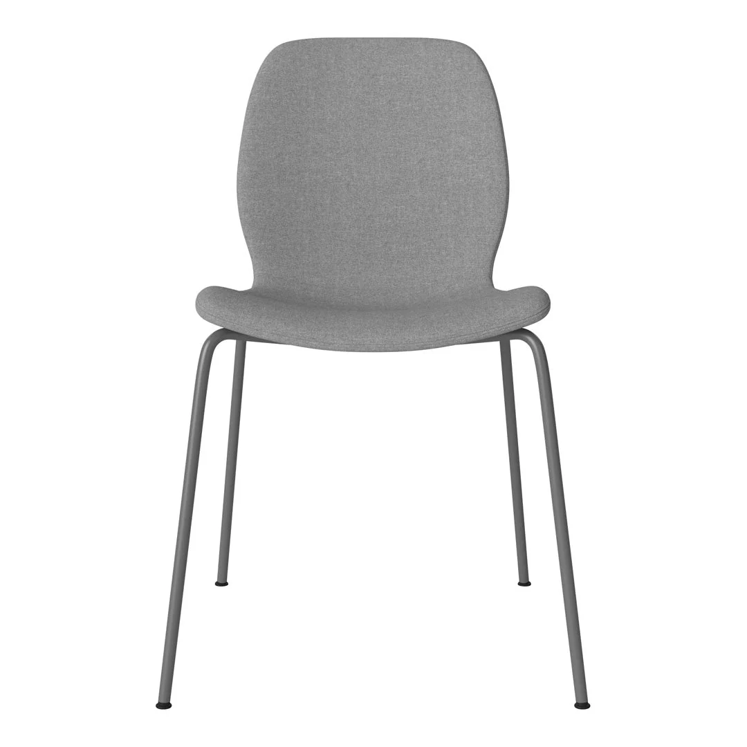 Seed Dining Chair - Upholstered -  Steel Base, Grey Lacquered - Image 30