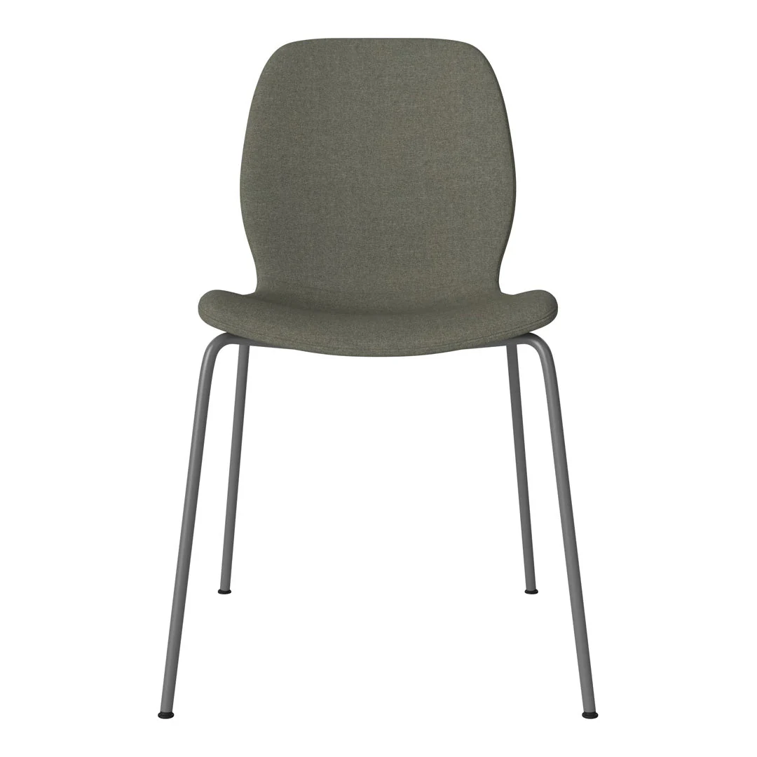 Seed Dining Chair - Upholstered -  Steel Base, Grey Lacquered - Image 40