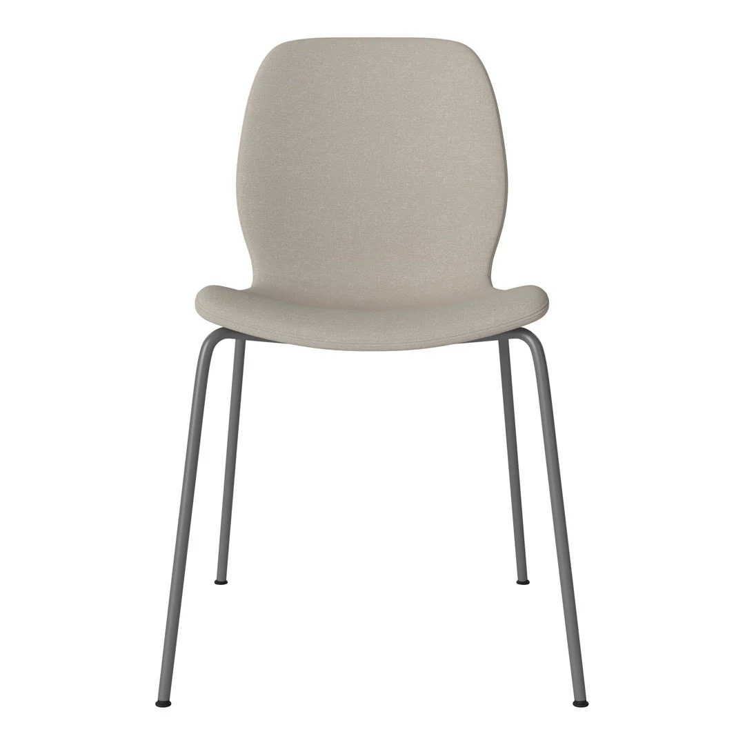 Seed Dining Chair - Upholstered -  Steel Base, Grey Lacquered - Image 42