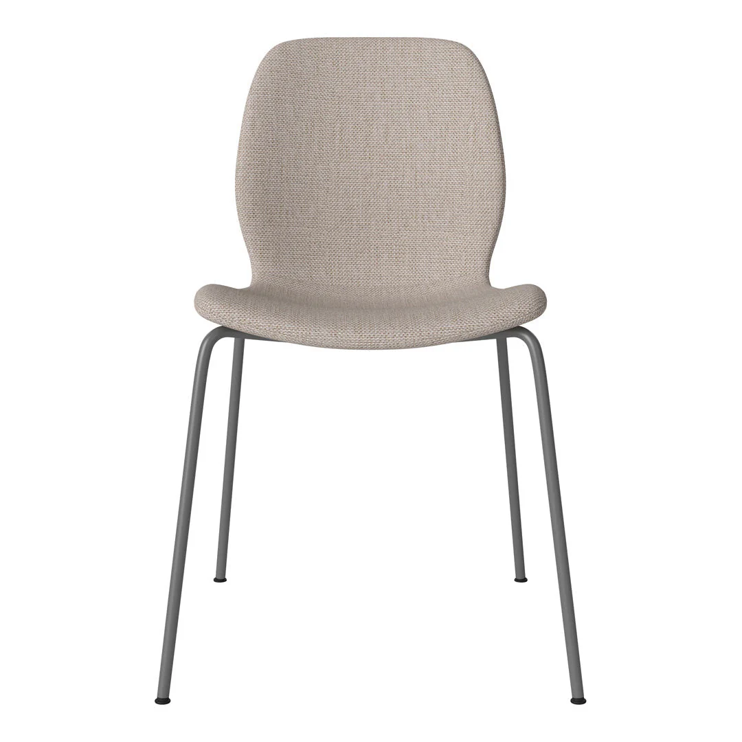 Seed Dining Chair - Upholstered -  Steel Base, Grey Lacquered - Image 54