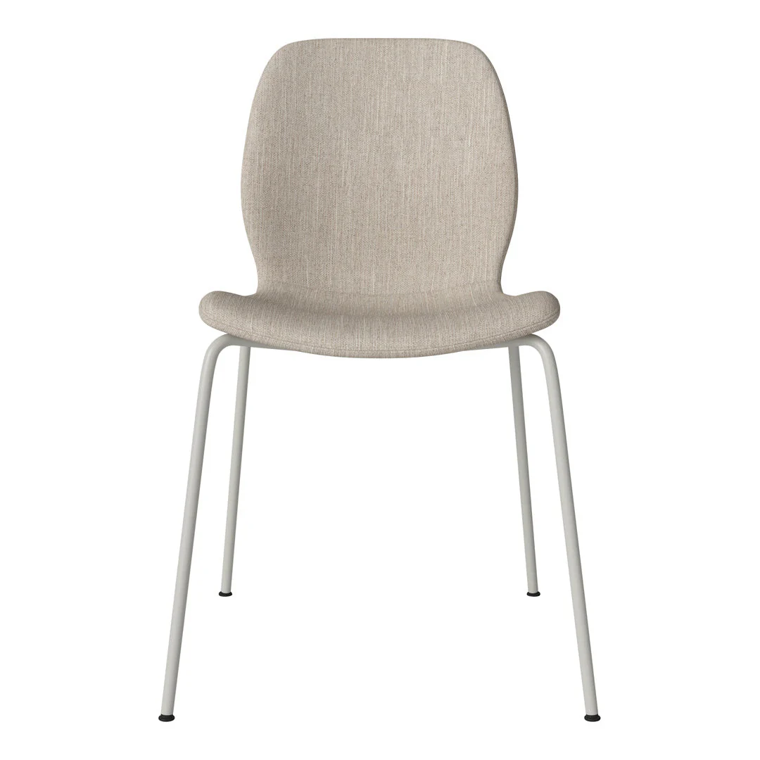 Seed Dining Chair - Upholstered -  Steel Base, Grey Lacquered - Image 6